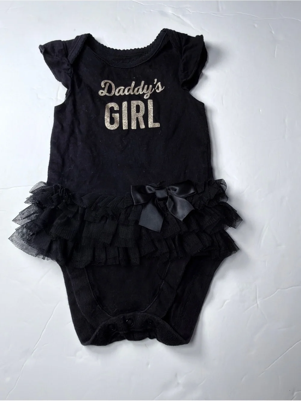Carter's Black Tank Top with Gold Foil 'Daddy's GIRL'